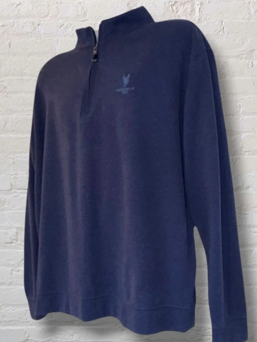 Peter Millar Mélange Blue Quarter Zip Sweatshirt Men’s-XXL Phoenix Country Club
